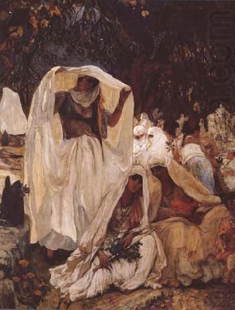 Fete du Prophete au cimetiere de Blidah (mk32), Frederick Arthur Bridgman